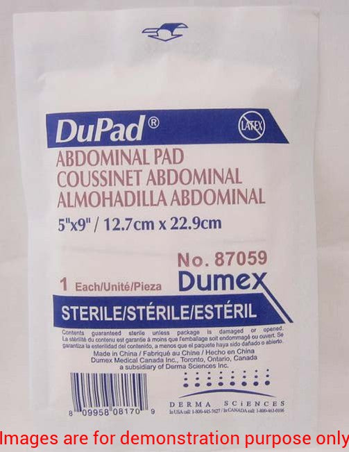 Dupad Abdominal Pad 5In X 9In, SterileDerma Science