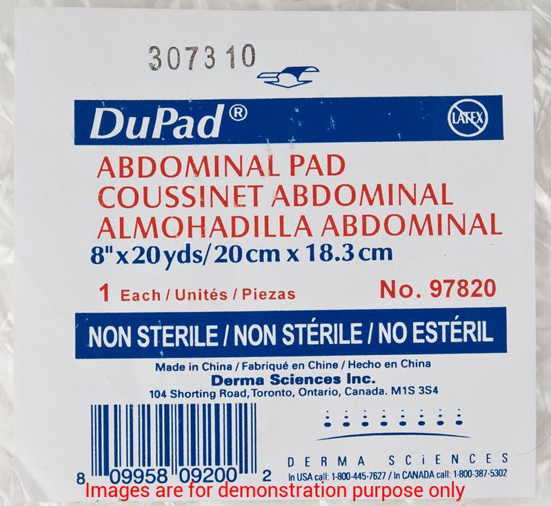 Dupad Abdominal Pad 8In X 20Yds, Non-SterileDerma Science