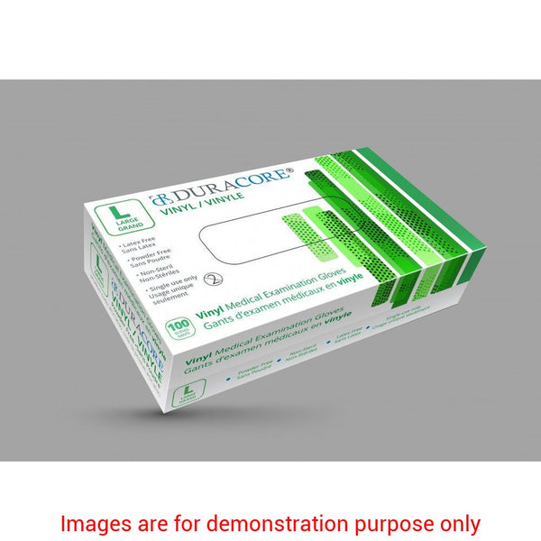 Duracore Vinyl Examination Gloves, Non Powdered, LargeViedera