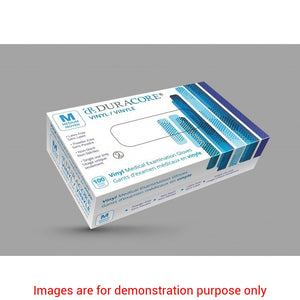 Duracore Vinyl Examination Gloves, Non Powdered, MediumViedera