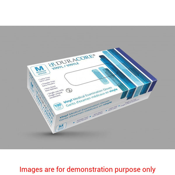 Duracore Vinyl Examination Gloves, Non Powdered, MediumViedera