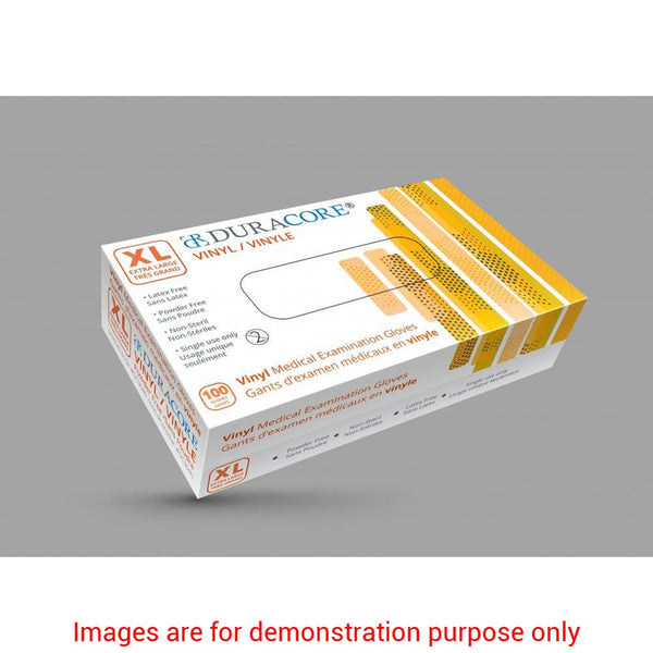 Duracore Vinyl Examination Gloves, Non Powdered, X-LargeViedera