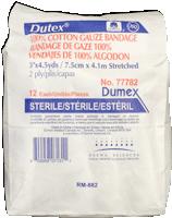 Dutex 100% Cotton 2 Ply Conforming Bandage 3In X 4.1YdsDerma Science