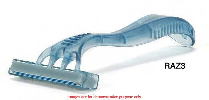 Face Razor, Triple Blade, Blunt Handle, Lubricating StripCardinal Health