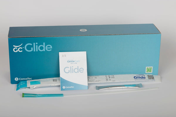 Gentlecath Glide Hydrophilic Intermittent Catheter For Male,16Fr 16" CoudeConvatec