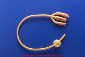 Gold Silicone Coated 3-Way Foley Catheter, 18Fr 16In, 5Cc Sterile And LatexRusch Teleflex