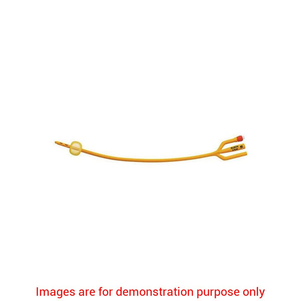 Gold Silicone Coated 3-Way Foley Catheter, 24Fr 30CcRusch Teleflex