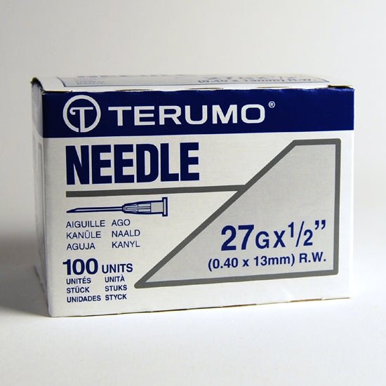 Hypodermic Regular Wall Needle, 27G, 1/2InTerumo Company