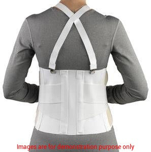 Industrial Belt Med Suppport No Suspenders White Large (36-42") C206LAirway