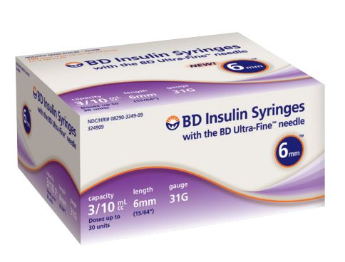 Insulin Syringe,0.3Ml 31G,6MmBecton Dickinson