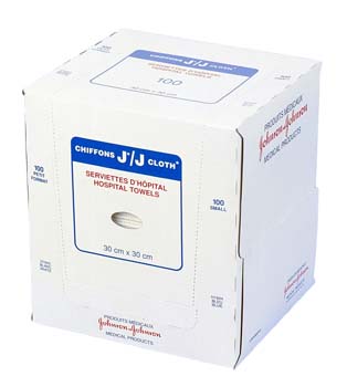 J-Cloth Hospital Towels Small / White (30Cm X 30Cm)Johnson & Johnson Systagenix