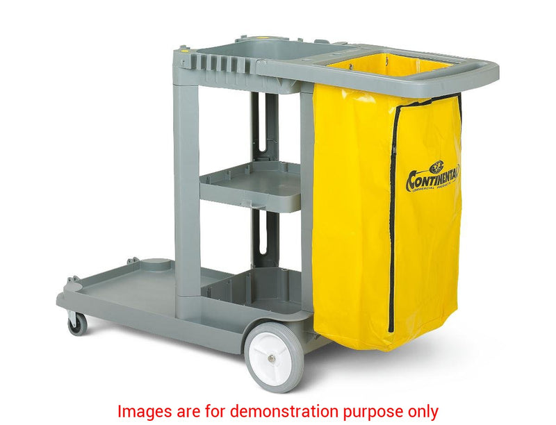 Janitor Cart (55.63"L X 30"W X 38"H) , GrayContinental Commercial