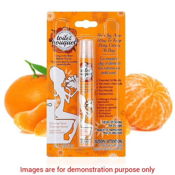 Just-A-Spray Toilet Bouquet L'Orange Spice, 9Ml, Clip Strip Display IncludedJust A Drop