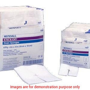 Kendall Excilon Drain, Tracheotomy Sponge, 6-Ply 4X4Covidien / Medtronic