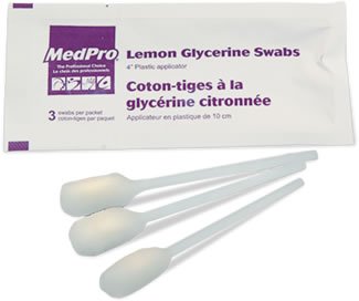 Lemon Glycerine Swabs, Bx/25 (3/Pk)AMG