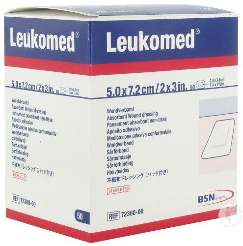 Leukomed Non-Wov Adh Sterile Dressing W/Absorb Pad 7.2Cm X 5Cm (Hospital Pack)BSN