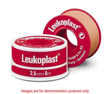 Leukoplast Sleek Zinc Oxide Plastic Waterproof Tape 2.5Cm X 3MBSN
