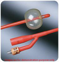 Lubricath Council 2-Way Short Open-Tip 2 Opposing Eyes Foley Cath 22Fr 5Cc BalloonBard