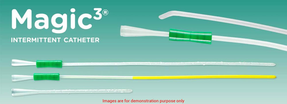 Magic3 Hydrophillic Male Intermittent Catheter Coude Tip With Sure-Grip 14 Fr 16"Rochester Medical