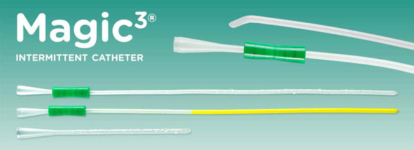 Magic3 Hydrophillic Male Intermittent Catheter Coude Tip With Sure-Grip 14 Fr 16"Rochester Medical