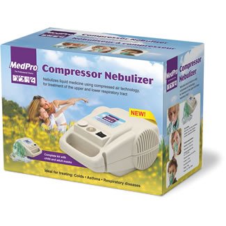 Medpro Compressor Nebulizer,Complete Kit With Child And Adult Masks, Ea/1AMG