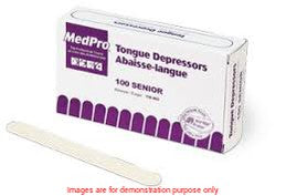 Medpro Senior Tongue Depressor, Wood, Bx/100AMG