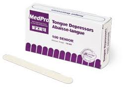 Medpro Senior Tongue Depressor, Wood, Bx/100AMG