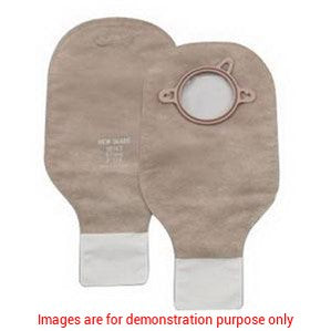 New Image Clamp Closure 12" Drainable Beige Pouch, 2-3/4" Flange With FilterHollister