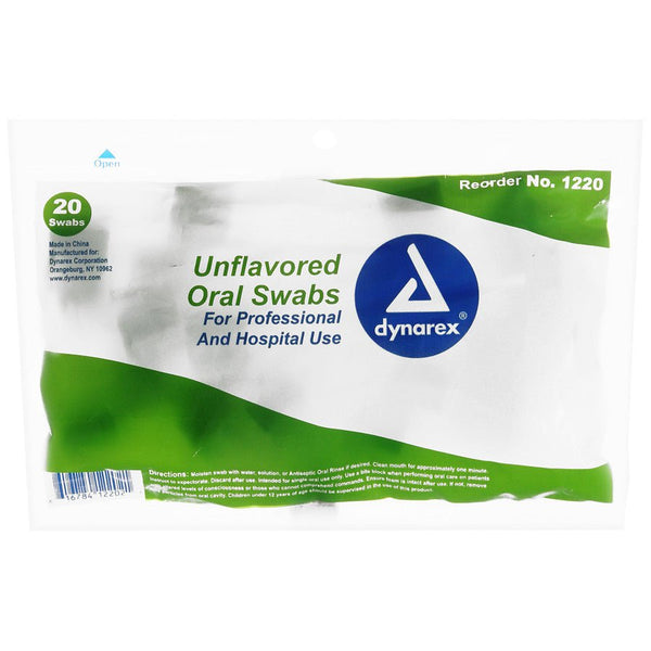 Oral Swabsticks, UnflavouredDynarex