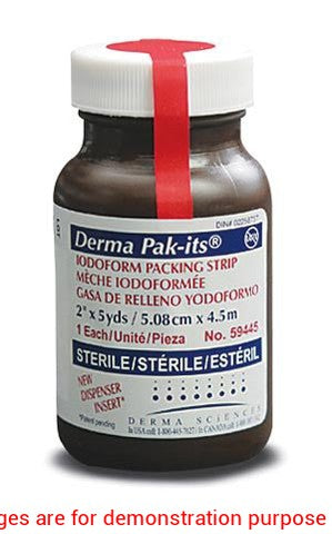 Pak-Its Packing Gauze With Insert, Iodoform, 2In X 5YdsDerma Science