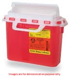 Patient Room Sharps Container, 5.4Qt, RedBecton Dickinson