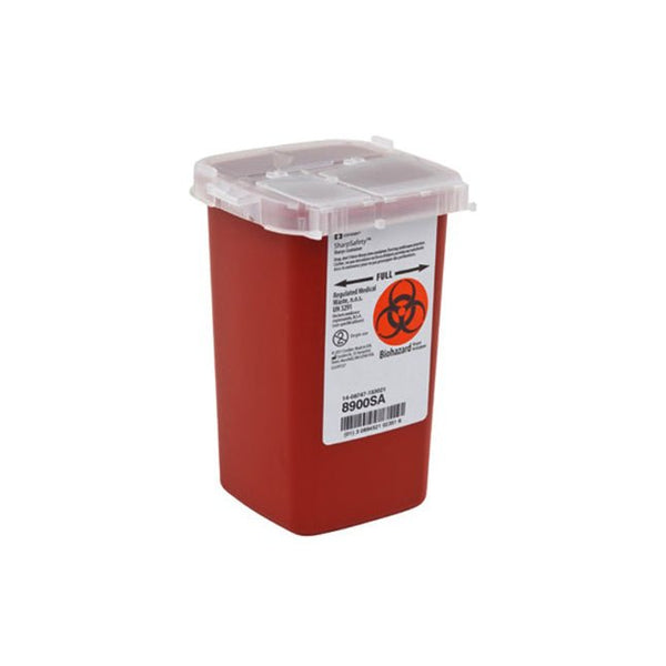Philebotomy Sharp Container 1Qt RedCovidien / Medtronic
