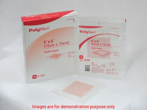 Polymem Adhesive Cloth Island Dressing, 6" X 6" (15Cm X 15Cm ).Polymem
