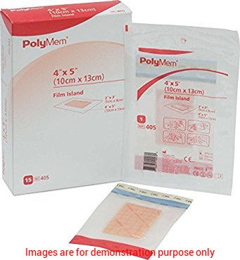 Polymem Film Island Dressing 4" X 5" (10Cm X 13Cm).Polymem