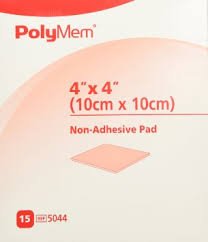 Polymem Non-Adhesive Pad Dressing, 4In X 4InPolymem