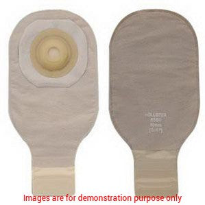 Premier One-Piece Convex Skin Barrier 12" Drainable Pouch Clamp Closure Beige Pre-Cut 1-5/8"Hollister