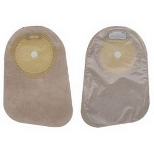 Premier One-Piece Flat Skin Barrier 9" Closed Pouch Beige Softflex,With Filter Cut-To-Fit Oval SkinHollister