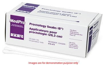 Proctology Swab 8", Non-Sterile, Large, Rayon Tipped, Plastic Shaft, Bx/100AMG