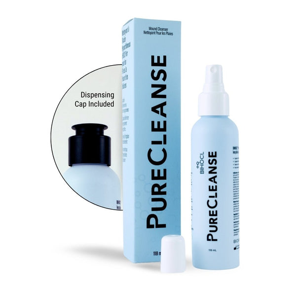 PureCleanse™ Antimicrobial Wound Cleanser — Dispensing Cap, 250 mLBiomiq