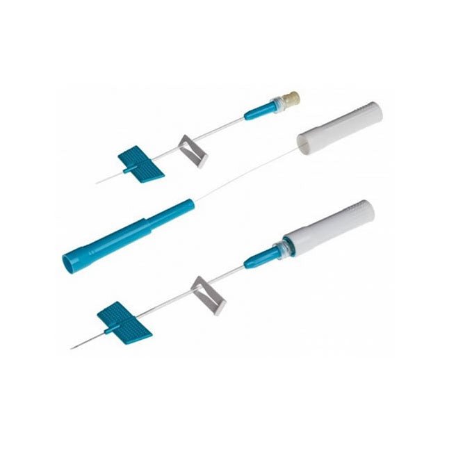 Saf-T-Intima Iv Catheter With Wings 22G X 3/4", Prn Adapter And Tubing, Sterile, BlueBecton Dickinson