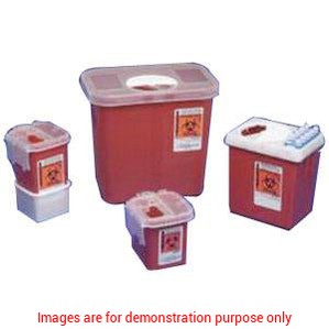 Sharpsafety Large Volume Sharps Containers 2.2 Quart,RedCovidien / Medtronic