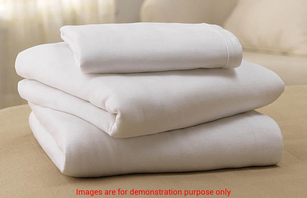 Soft-Fit Knitted Pillowcase 55% Cotton, 45% Poly Blend, 32" X 42", WhiteMedline