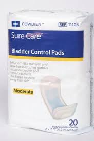 Sure Care Bladder Control Pads Extra Heavy 4" X 12.5"Covidien / Medtronic