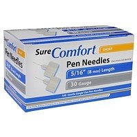 Sure Comfort Pen Needles, 30G, 5/16In (8Mm) Short, Bx/100Allison Medical
