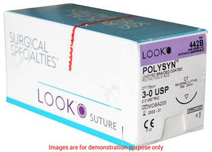Suture 3-0 Polyglycolic Acid 27" W/C7 Needle.LOOK
