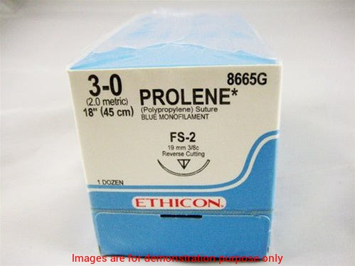 Suture 3-0 Prolene Blue, Mono 18In W/ Fs1 Needle Black.Johnson & Johnson Systagenix