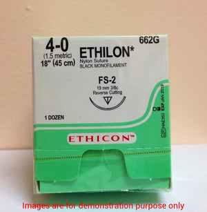 Suture 4-0 Nylon, Mono 18In With Fs2 Needle BlackJohnson & Johnson Systagenix