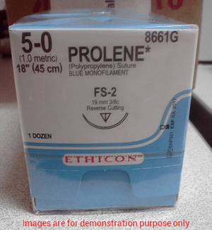 Suture 5-0 Prolene Blue, Mono 18In W/ Fs2 Needle Black.Johnson & Johnson Systagenix