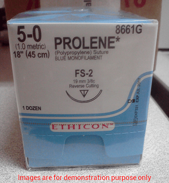 Suture 5-0 Prolene Blue, Mono 18In W/ Fs2 Needle Black.Johnson & Johnson Systagenix