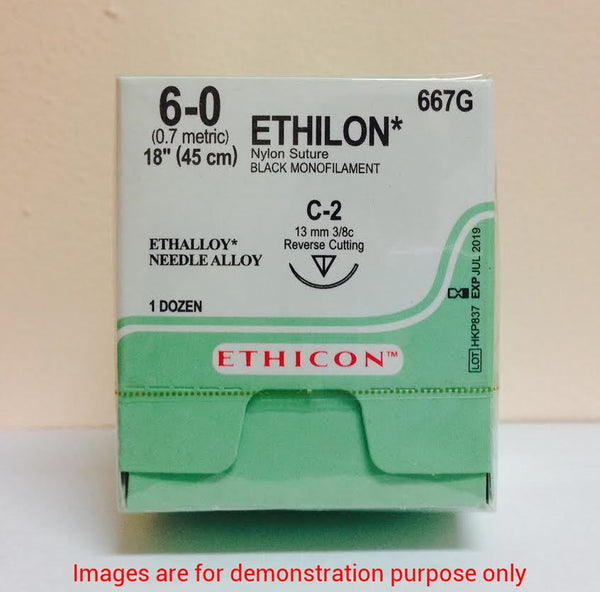 Suture 6-0 Blue, Mono 18In W/ Fs2 Needle Black.Johnson & Johnson Systagenix